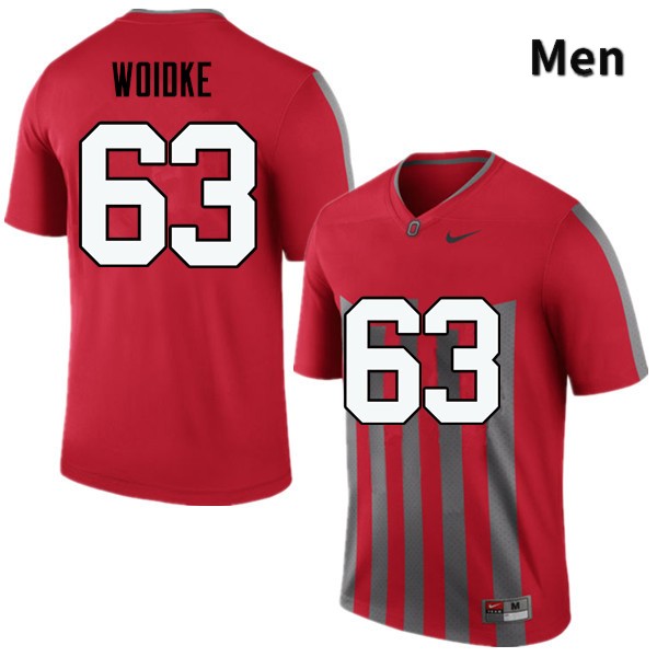 Ohio State Buckeyes Kevin Woidke Men's #63 Throwback Game Stitched College Football Jersey